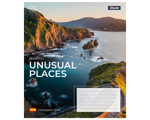 Зошит шкільний 1В Unusual places А5 96 аркушів лінія 1 Вересня (767424)