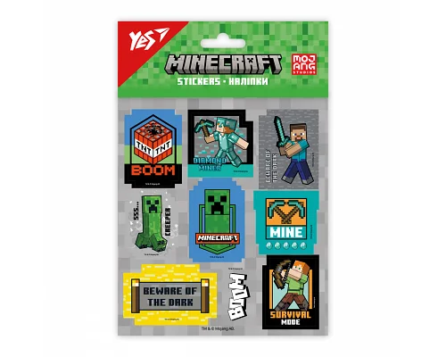 Набір наліпок Minecraft YES (954923)