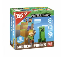 Краски гуашевые Yes Minecraft 9 цветов 20 мл (230406)