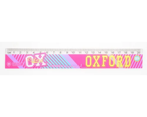 Линейка 20 см Oxford(pink) Yes (370432)