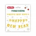 Гирлянда бум. Happy New Year 14 элементов 3м золото YES! Fun (974923)