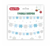 Гірлянда пап. фігурна Сніжинки 10 фігурок 3м YES! Fun (974924)