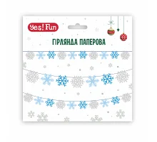 Гірлянда пап. фігурна Сніжинки 10 фігурок 3м YES! Fun (974924)