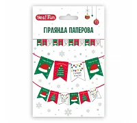 Гирлянда бум. флажки З Новим Роком 12 флажков 3м YES! Fun (974925)