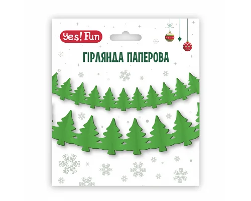 Гірлянда пап.3D Ялинки 4м зелена YES! Fun (974926)