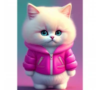 Алмазна мозаїка Модне кошеня 20*20 см Dreamtoys (S10041)