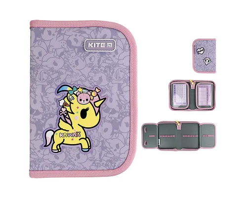 Пенал-книжка без наповнення Kite NEW tokidoki 20x14x4 (TK24-622)