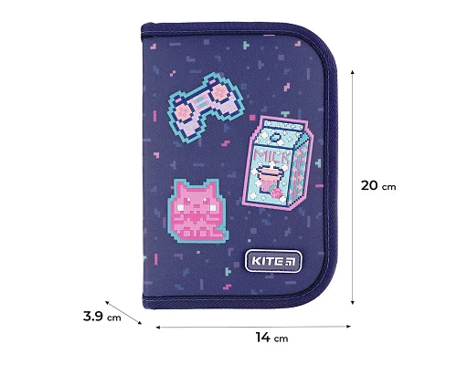 Пенал-книжка без наповнення Kite NEW Pixel Love 20x14x4 (K24-622-5)