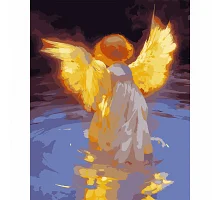 Картина за номерами Сяючий янгол, 40*50см, LED підсвітка SANTI (955081)