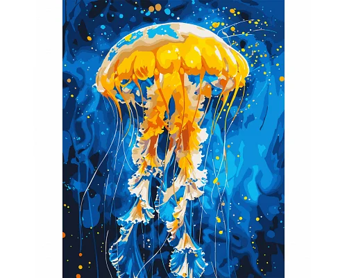 Картина за номерами Танець медузи, 40*50см, LED підсвітка SANTI (955067)