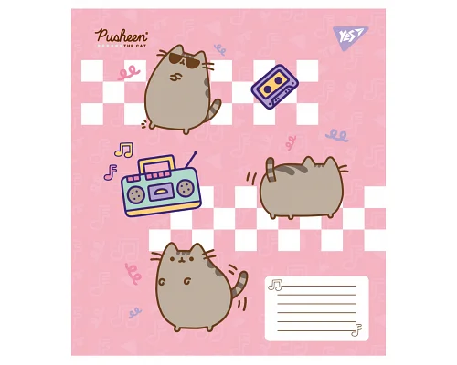 А5+ 12 аркушів Pusheen in music нотний зошит 1 Вересня (766260)