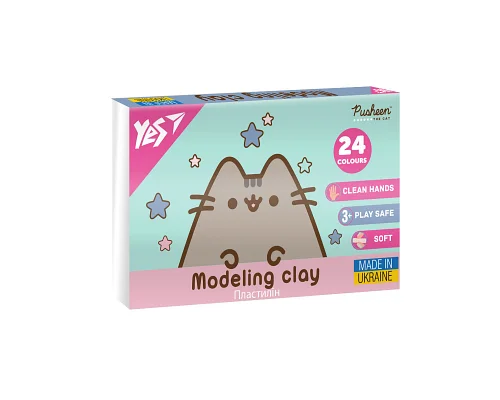 Пластилін Pusheen 24 кольори 480 г YES (540685)