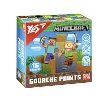 Фарби гуашеві Minecraft 16 кольорів по 20 мл Yes (230408)