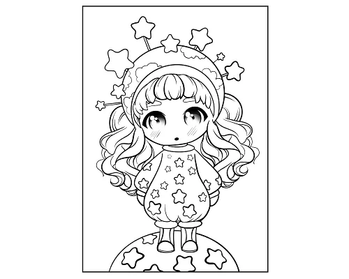 Розмальовка А4 Anime baby girls 12 стор. 1 Вересня (743065)