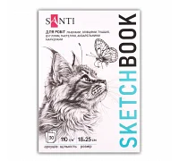 Скетчбук для графіки Animals 18х25см 30 арк. склейка 110г/м2 Santi (743201)