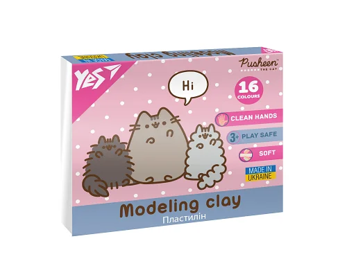 Пластилин Pusheen 16 цветов 320 г YES (540694)