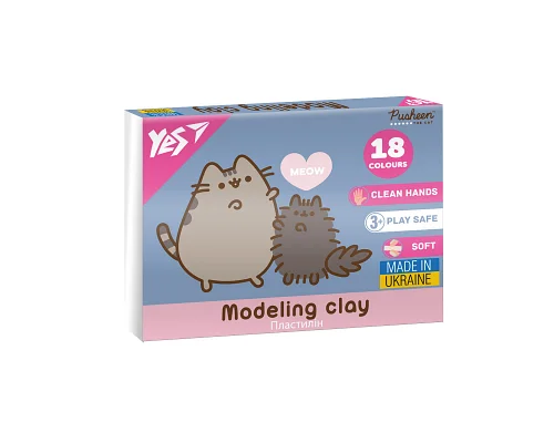 Пластилин Pusheen 18 цветов 360 г YES (540695)