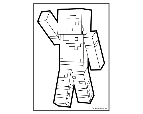 Розмальовка А4 Minecraft з наліпками 8 сторінок YES (743221)