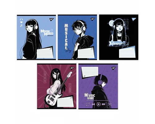 А5+ 12 аркушів Anime moon music нотний зошит YES (767435)