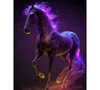 Алмазна мозаїка Фантастичний пурпурний скакун 40*50см ТМ Dreamtoys (S40028)