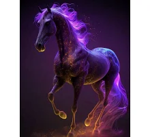 Алмазна мозаїка Фантастичний пурпурний скакун 40*50см ТМ Dreamtoys (S40028)