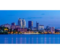 Алмазна мозаїка Нічне місто на березі річки 40*50см ТМ Dreamtoys (S40081)