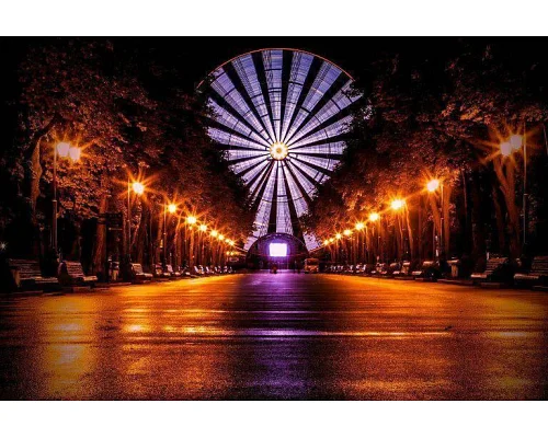 Алмазна мозаїка Колесо огляду вночі без підрамника, 30*40см, ТМ Dreamtoys (S30019)