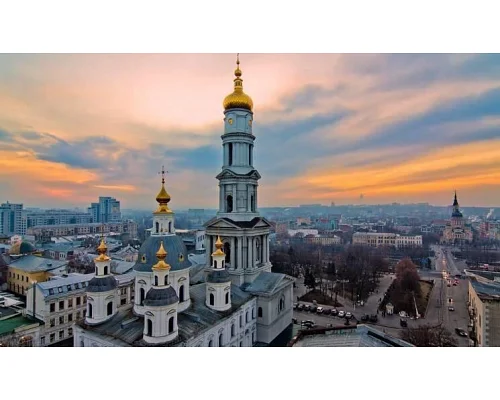 Алмазна мозаїка Захід над містом з куполами без підрамника, 30*40см, ТМ Dreamtoys (S30020)