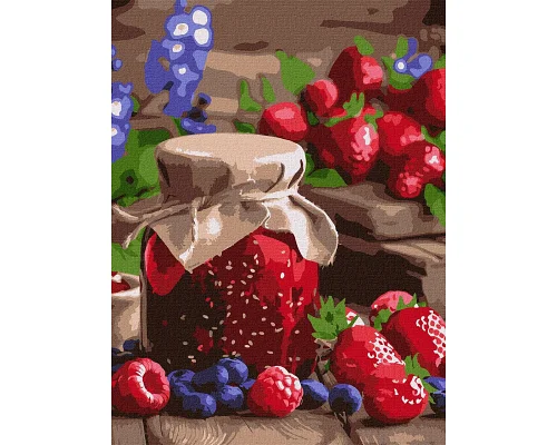 Картина за номерами Малинове варення 30х40 Ідейка (KHO5692)