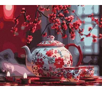 Картина за номерами Чай при свічках 40х50 Ідейка (KHO5704)
