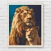 Алмазна мозаїка Король лев і левиця 40*50 см Орігамі (OD0320)