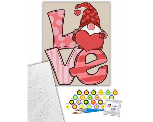 Картина за номерами Гномик LOVE 40х50 см Art Craft (16130-AC)