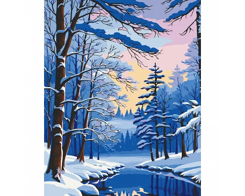 Картина за номерами Пейзаж зимовий ліс 40х50 см Art Craft (11048-AC)