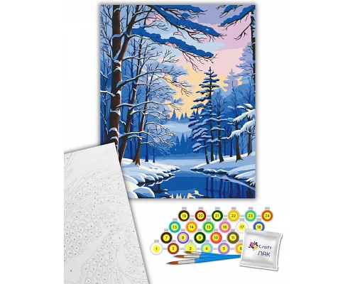 Картина за номерами Пейзаж зимовий ліс 40х50 см Art Craft (11048-AC)