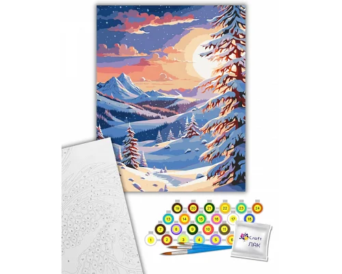 Картина за номерами Пейзаж зима в горах 40х50 см Art Craft (11047-AC)