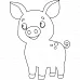 Дитяча картина-розмальовка на холсті Поросятко Art Craft 25х30 см (15110-AC)