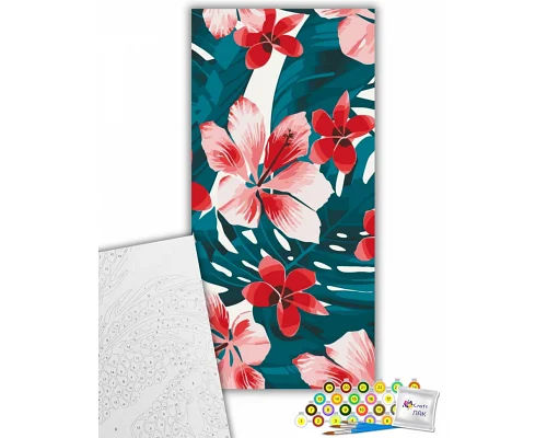 Картина за номерами Тропічні квіти 40х80 см Art Craft (13059-AC)