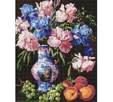 Алмазная мозаика Красота ирисов  sophiia_іllustrations 40х50 Идейка (AMO8123)