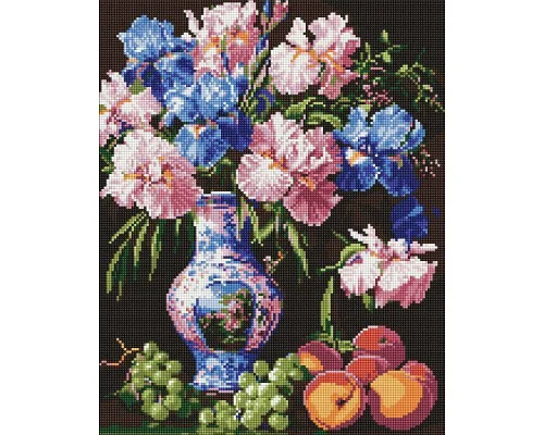 Алмазна мозаїка Краса ірисів sophiia_іllustrations 40х50 см Ідейка (AMO8123)