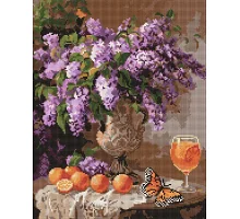 Алмазна мозаїка Ароматний бузок sophiia_іllustrations 40х50 см Ідейка (AMO8125)