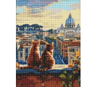 Алмазна мозаїка Котики у Римі 30х40 см Ідейка (AMO8146)