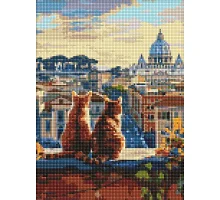 Алмазна мозаїка Котики у Римі 30х40 см Ідейка (AMO8146)