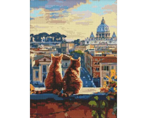 Алмазна мозаїка Котики у Римі 30х40 см Ідейка (AMO8146)