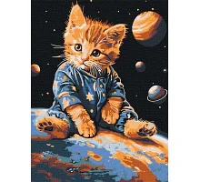 Картина за номерами Зоряний котик 30х40 см Ідейка (KHO6646)