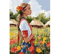 Картина за номерами Гарна українка 30х40 см Ідейка (KHO8485)
