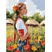 Картина за номерами Гарна українка 30х40 см Ідейка (KHO8485)