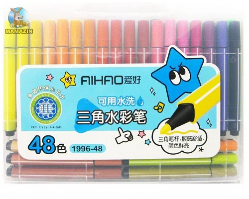 Набор фломастеров-маркеров 48 шт Aihao для рисования: AH1996-48