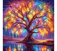 Картина за номерами Казкове дерево 40*40см, LED підсвітка SANTI (955071)