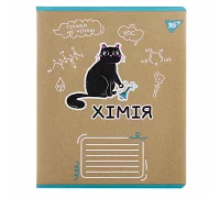 Зошит предметний ХІМІЯ Black cat 48 аркушів клітинка YES (767468)