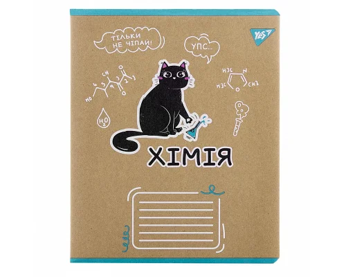 Зошит предметний ХІМІЯ Black cat 48 аркушів клітинка YES (767468)